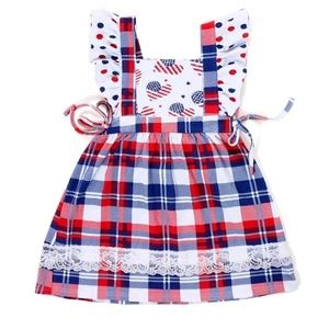 Girls Fourth of July Boutique Dress